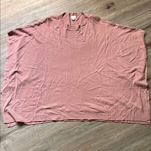 a new day Dusty Rose Knit Poncho Style Top